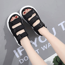 Load image into Gallery viewer, Women Leather Sandals Open Toe Flatform